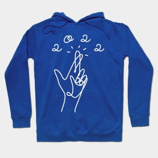 Finger Crossed Very Peri Pantone Color New Year 2022 Hoodie